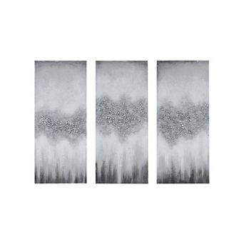 Madison Park Luminous Hand Painted Heavy Textured Abstract Canvas Wall Art 3 pc Set