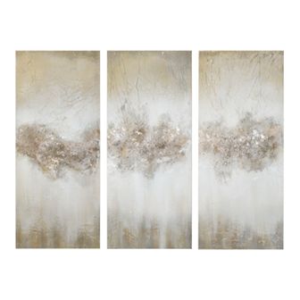 Madison Park Luminous Hand Painted Heavy Textured Abstract Canvas Wall Art 3 pc Set