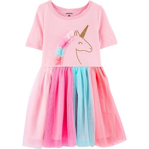 Toddler Girl Carter's Glitter Unicorn Tutu Dress