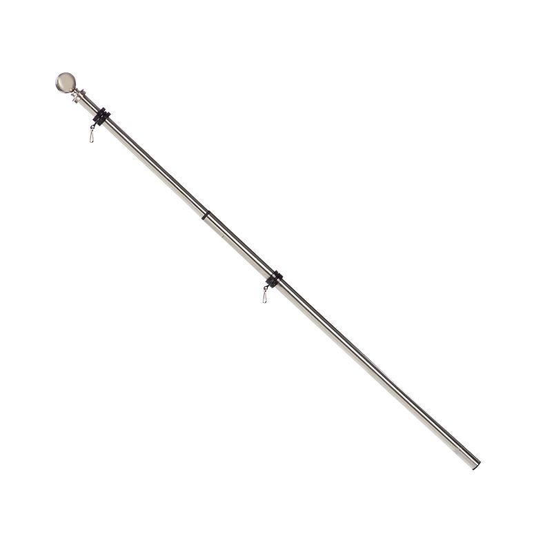 Metal Extendable Silver Flag Pole, Grey
