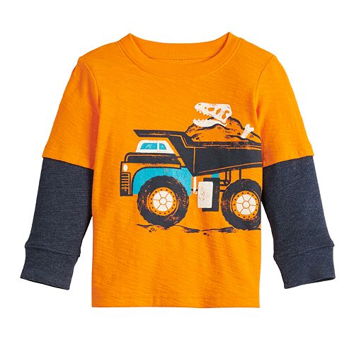 Baby Boy Jumping Beans® Slubbed Thermal Mock-Layer Graphic Tee