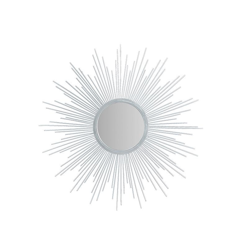 Madison Park Fiore Sunburst Wall Decor Mirror 29.5 D in Silver