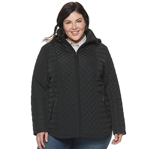 Plus Size Gallery Hooded Quilted Midweight Jacket