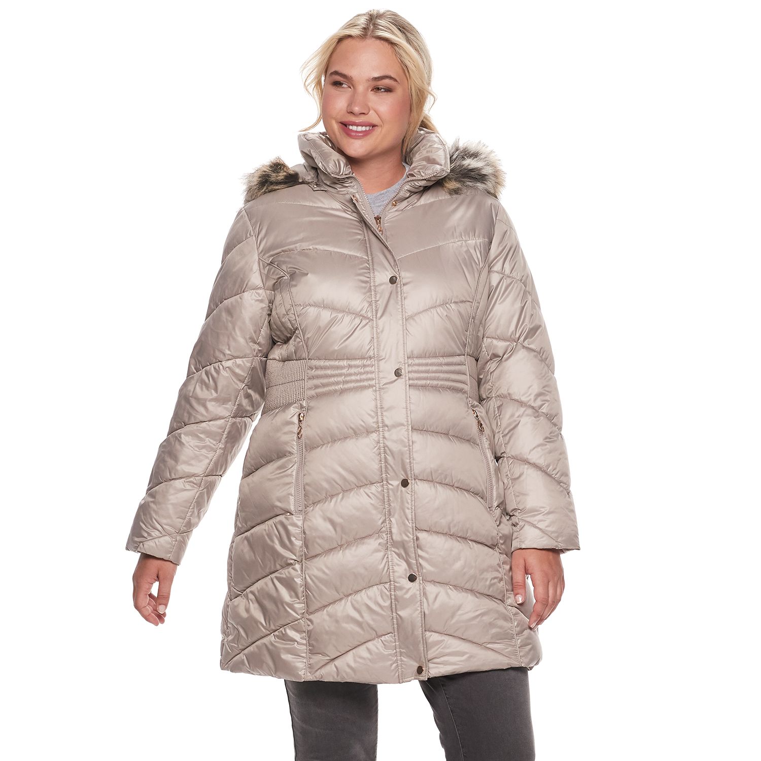 plus size quilted coat