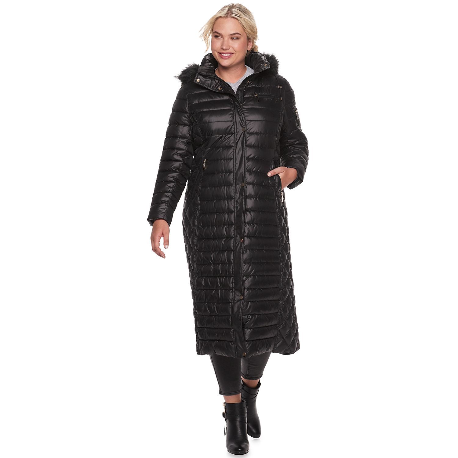 women's plus size maxi coats