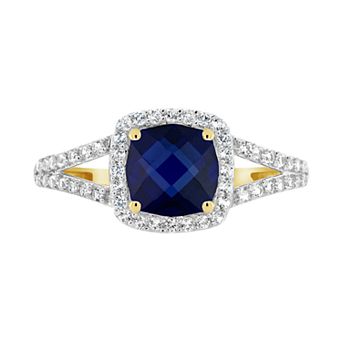 Celebration Gems 10K Yellow Gold 7mm Cushion Gemstone Ring