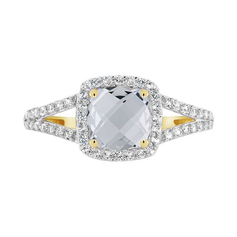 51699052 10K Yellow Gold 7mm Cushion Gemstone Ring, Womens, sku 51699052
