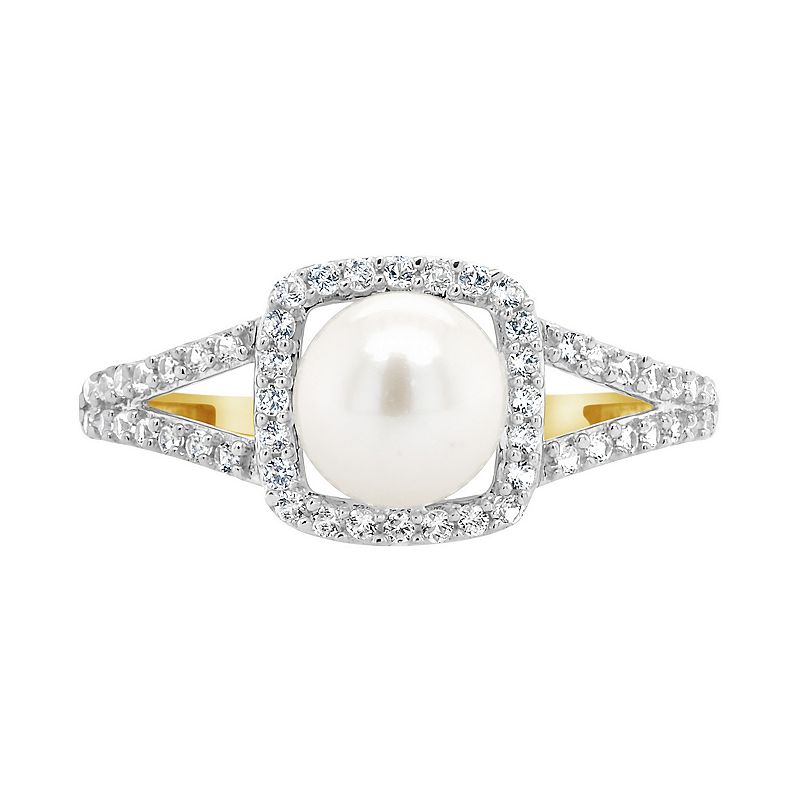 51699069 10K Yellow Gold 7mm Pearl & Created White Sapphire sku 51699069