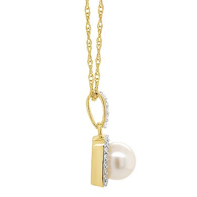 Celebration Gems 10K Yellow Gold 7mm Cushion Pendant Necklace