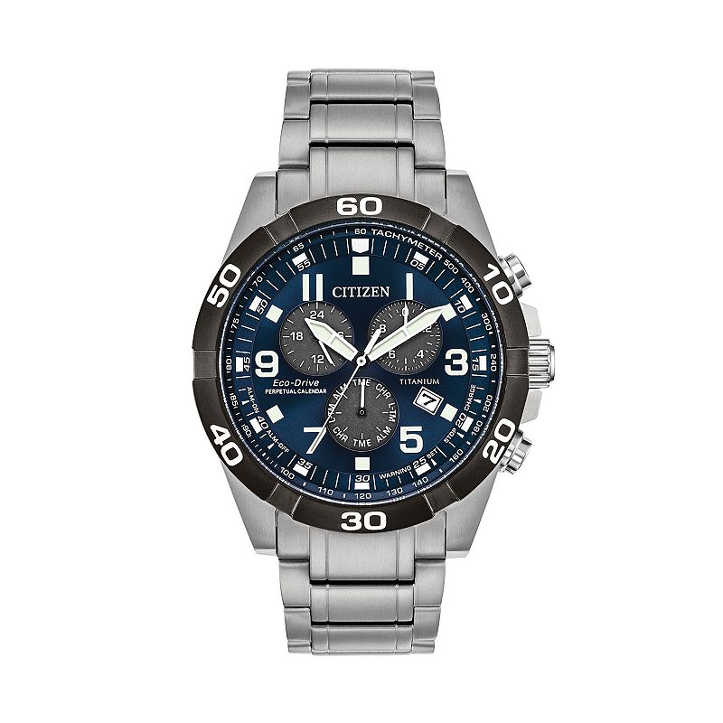 Citizen Eco-Drive Men's Brycen Stainless Steel Chronograph Watch, Size: Large, Silvertone