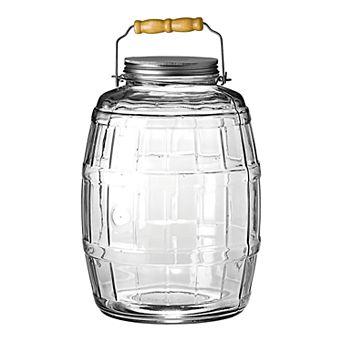 Anchor Hocking 2.5-Gallon Barrel Jar with Brushed Metal Lid