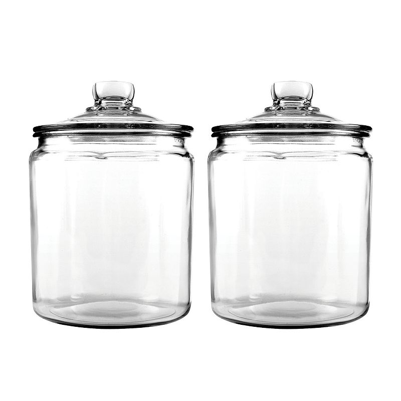 Anchor Hocking Glass Storage Heritage Hill Jar  1 Gal  Set of 2