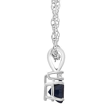 Celebration Gems 14k Gold Sapphire & Diamond Accent Pendant Necklace