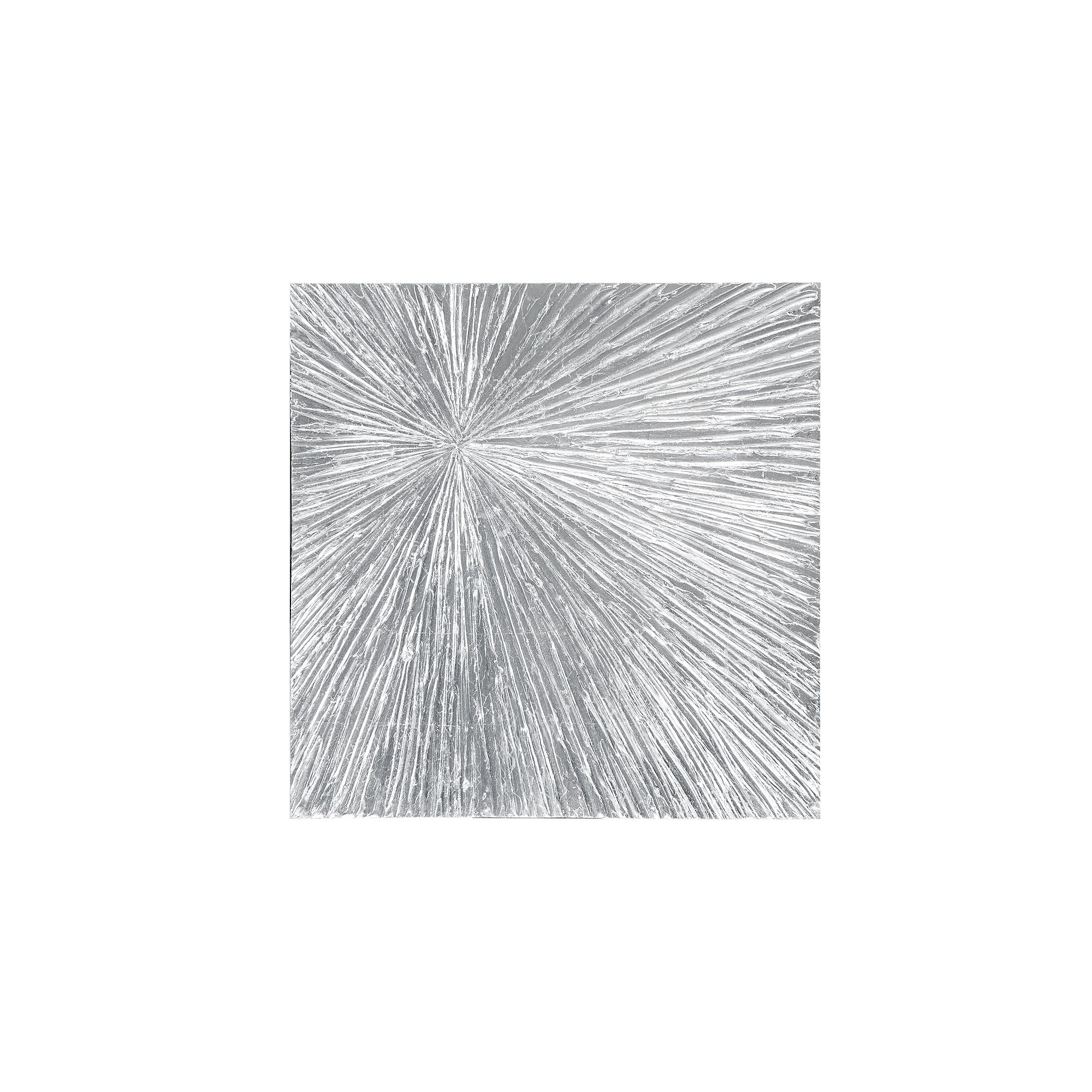 Madison Park Signature Sunburst Hand Painted Palm Box Wall Decor, Silver