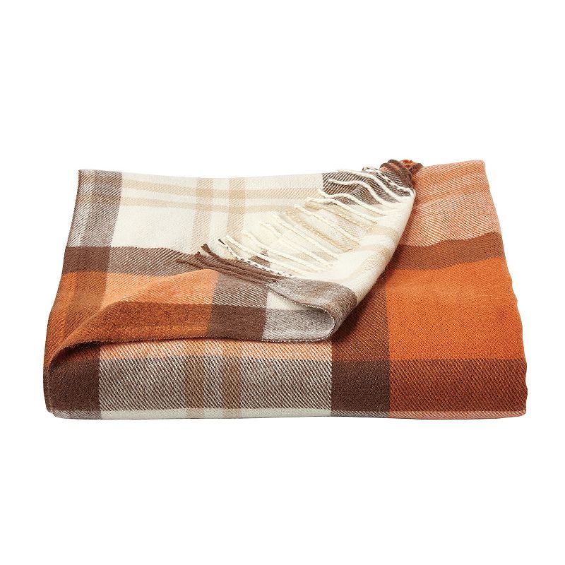 Portsmouth Home Soft Vintage Throw Blanket, Orange