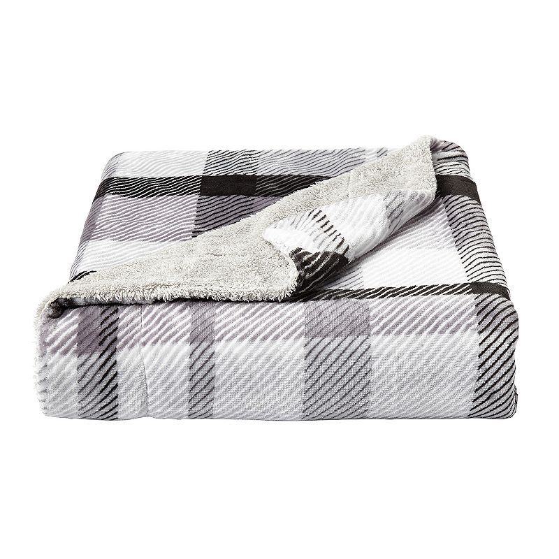 Portsmouth Home Oversized Plush Woven Throw Blanket, Grey