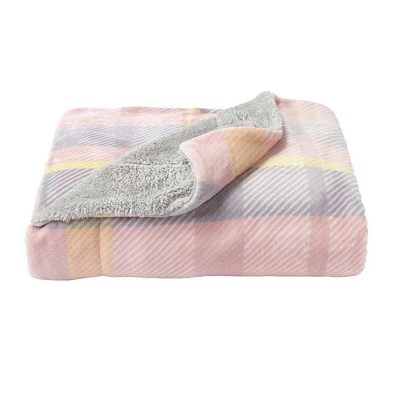 Portsmouth Home Oversized Plush Woven Throw Blanket, Pink