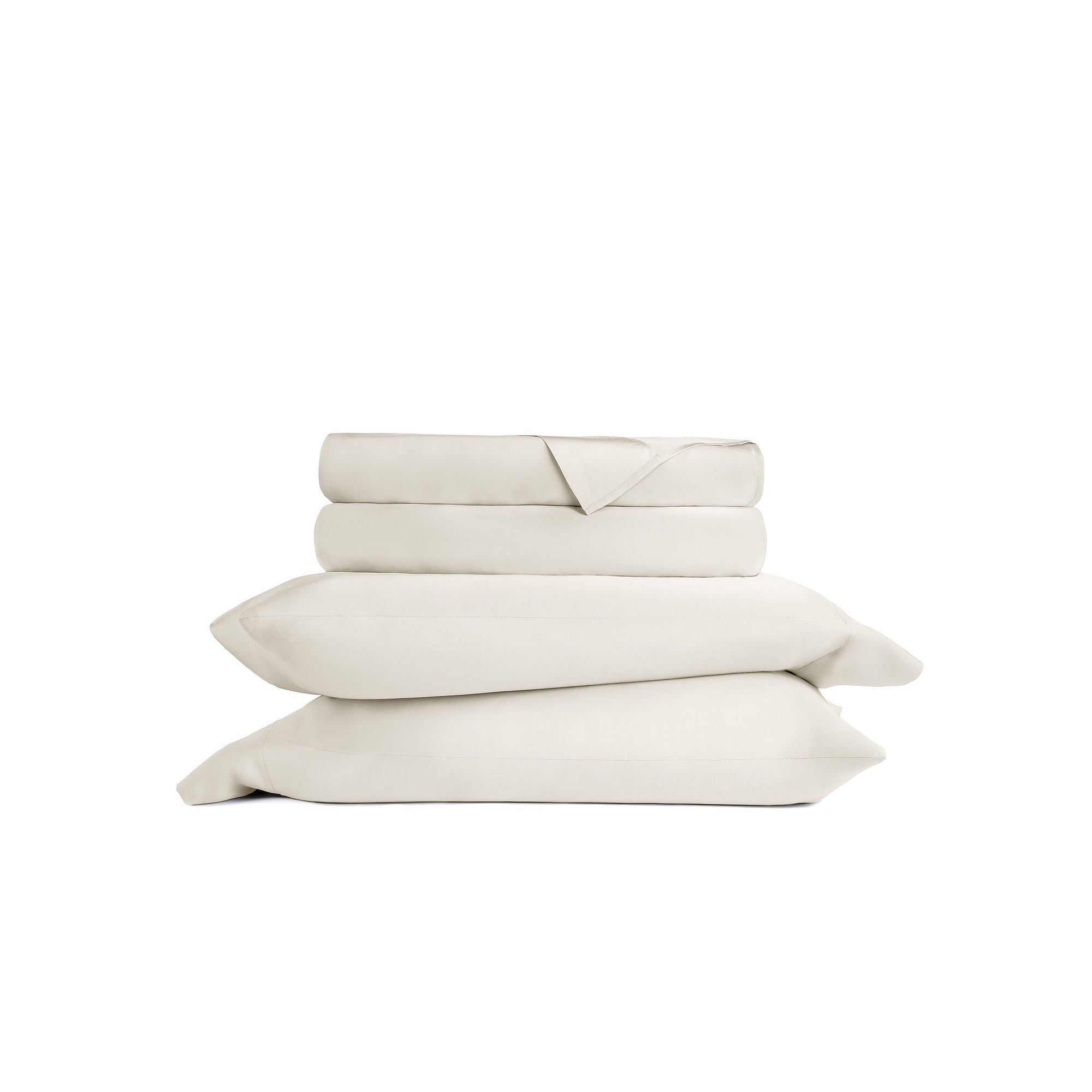 Home Collection Premium Rayon from Bamboo Sheet Set Or Pillowcases, Ivory
