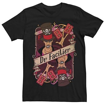 Men's Disney Princess And The Frog Facilier Card Graphic Tee