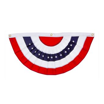 Patriotic Bunting Medium Garden Flag