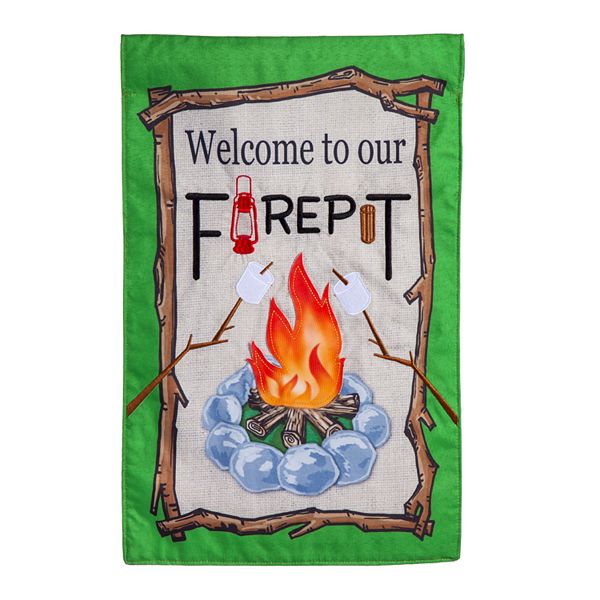 Welcome To Our Firepit Garden Flag, Welcome To The Fire Pit