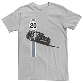 Men's Disney Pixar Cars 3 Lightning McQueen Racing Stripe Tee
