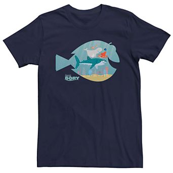 Men's Disney Pixar Finding Dory Silhouette Fill Graphic Tee