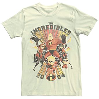 Men's Disney Pixar Incredibles Vintage Group Shot Tee