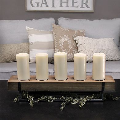 Stratton Home Decor Rustic 5-Opening Candleholder Table Decor