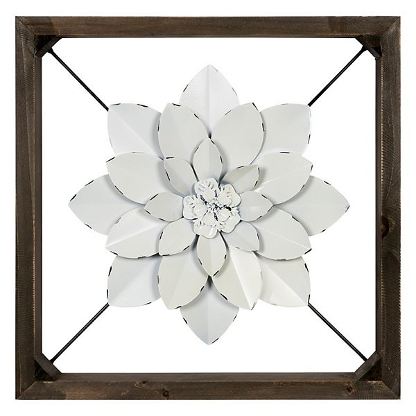 Stratton Home Decor White Flower Wall Decor