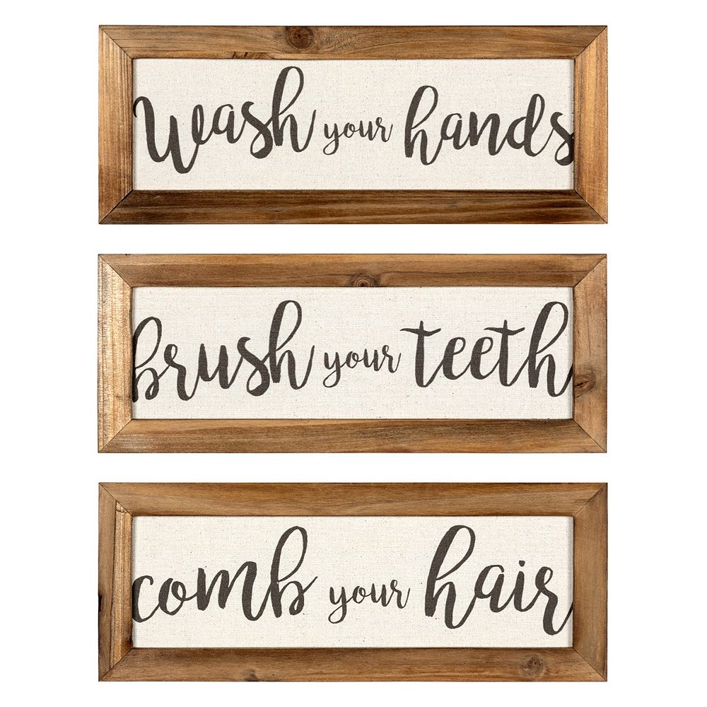 Bathroom Rules Wall Decor 2 Pieces