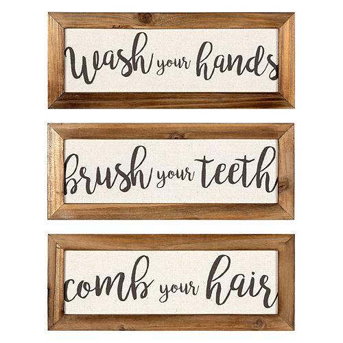 Stratton Home Decor Bathroom Rules Wall Decor 3 Piece Set Kohl S