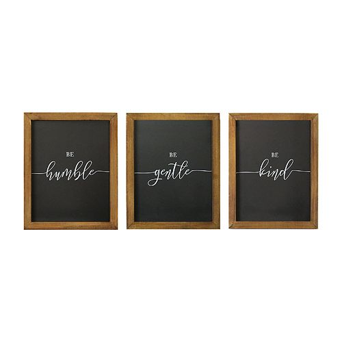 Stratton Home Decor Humble Gentle Kind Wall Decor 3piece Set