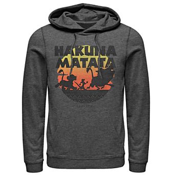 Disney's The Lion King Hakuna Matata Silhouette Retro Group Shot Men's Hoodie