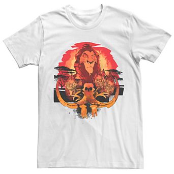 Disney's The Lion King Men's Scar Watercolor Bad Lands Portrait Tee