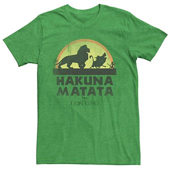 Disney's The Lion King Men's Hakuna Matata Vintage Sunset Walk Tee
