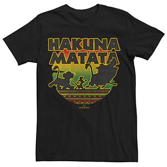 Disney's The Lion King Men's Retro Colorful Hakuna Matata Logo Tee