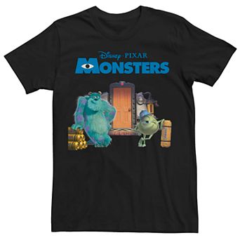 Men's Disney Pixar Monsters Mike And Sulley Door Crew Tee