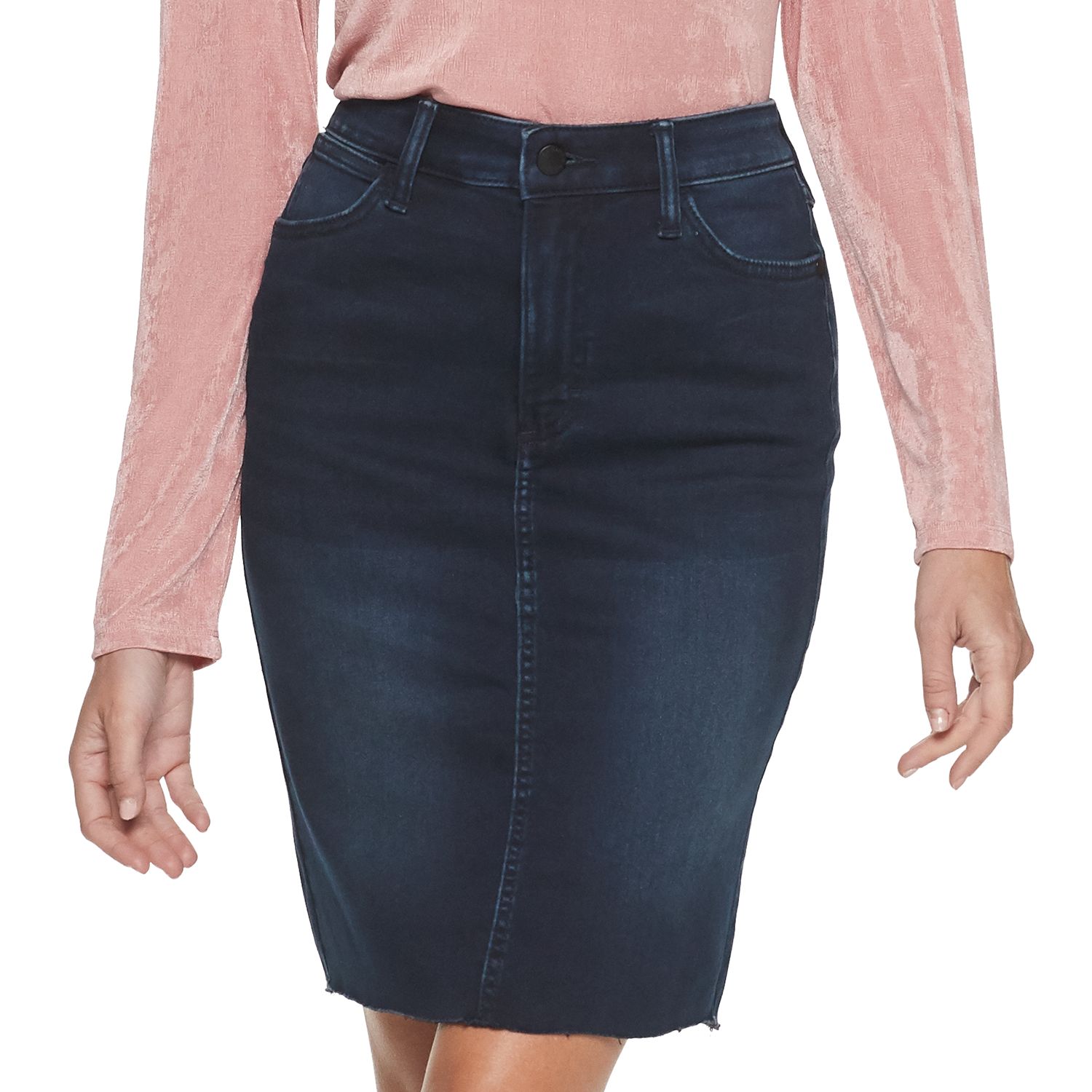 kohls womens denim skirts