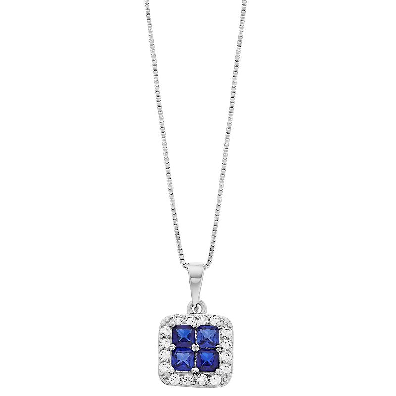 30872775 Pure Radiance Sterling Silver Lab-Created Blue & W sku 30872775