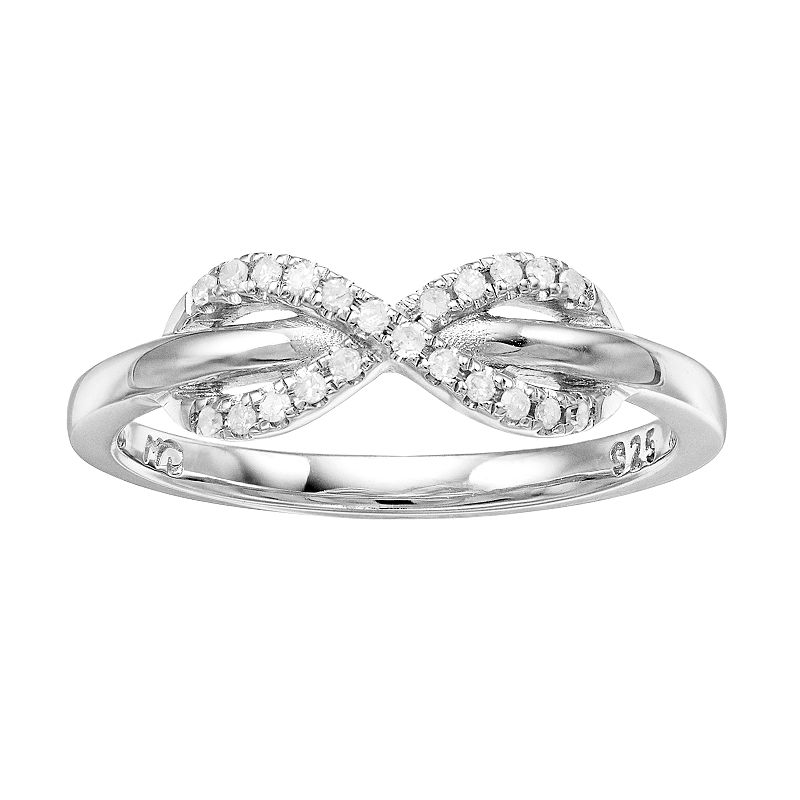 I Promise You Sterling Silver 1/10 Carat T.W. Diamond Infinity Ring, Women