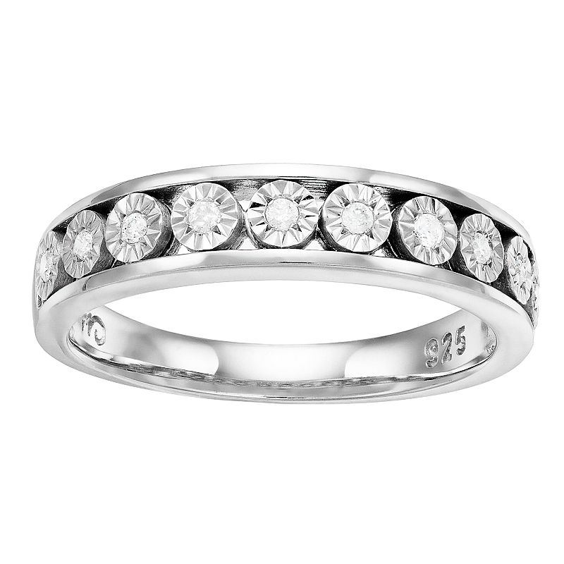 I Promise You Sterling Silver 1/10 Carat T.W. Diamond Miracle Plate Band, W
