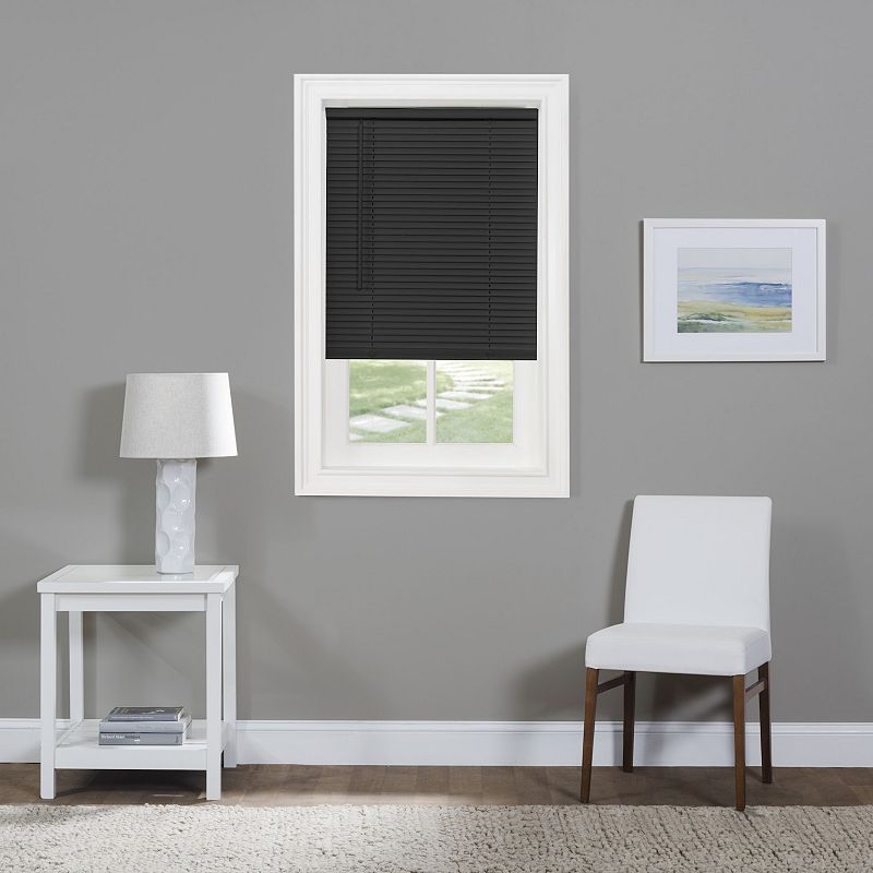 Achim Cordless GII Morningstar 1 Light Filtering Mini Blind, Black, 27X7