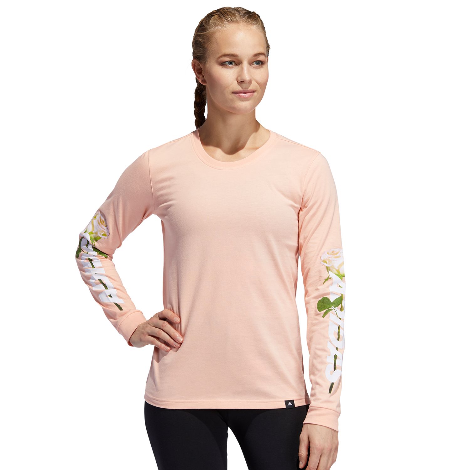 adidas Floral Long Sleeve Graphic Tee