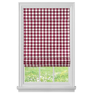 Achim Cordless Buffalo Check Roman Window Shade