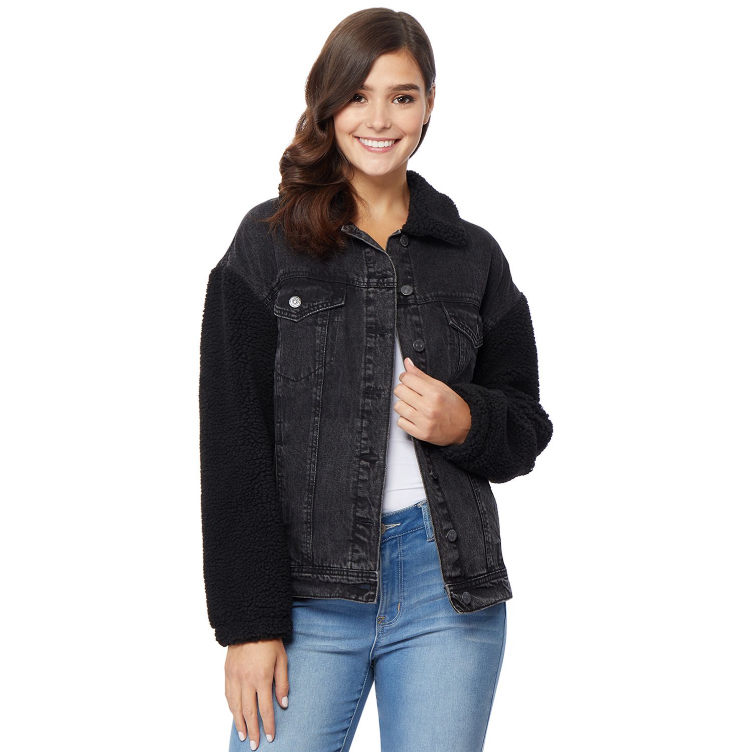 kohls black jean jacket