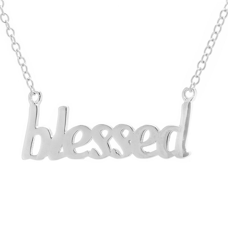53287213 Sterling Silver Blessed Necklace, Womens, Size: 18 sku 53287213