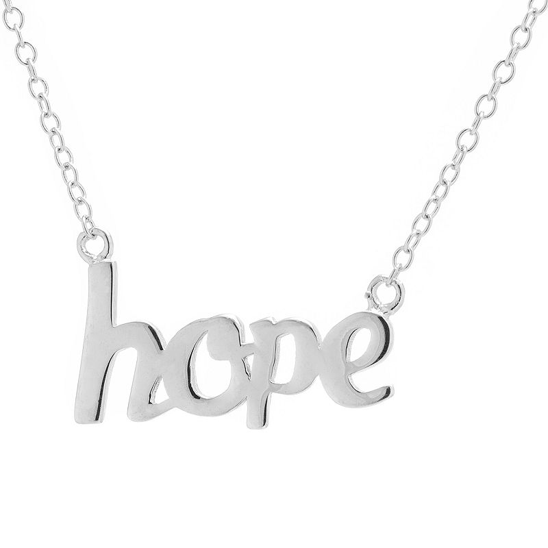 Sterling Silver 16 Hope Necklace, Womens, Size: 18
