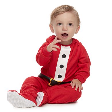 Baby Jammies For Your Families Fun Santa Footed Pajamas by Cuddl Duds