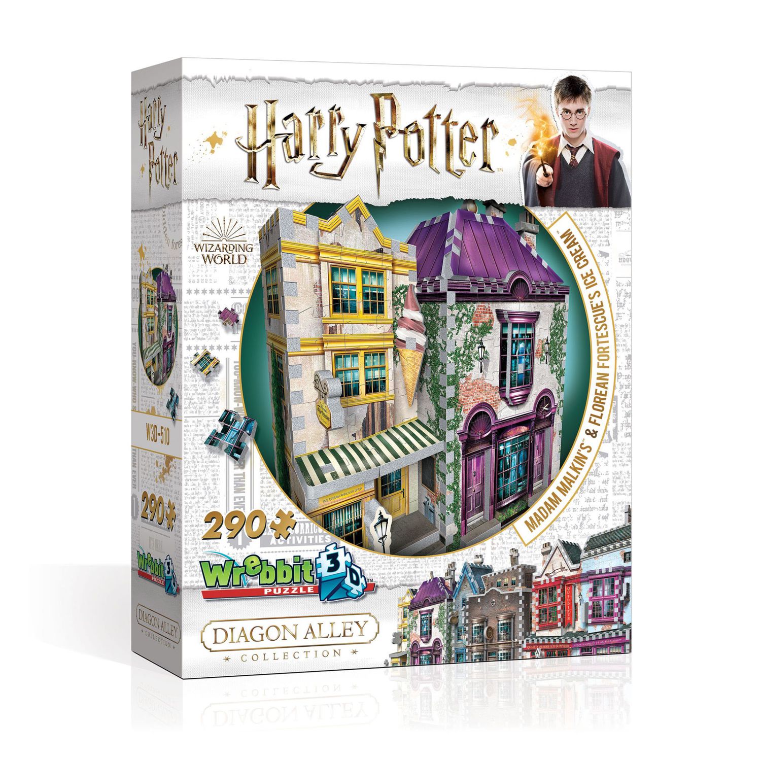 Image for Harry Potter Wrebbit3D Madam Malkin's & Florean Fortescue's Ice Cream Puzzle at Kohl's.